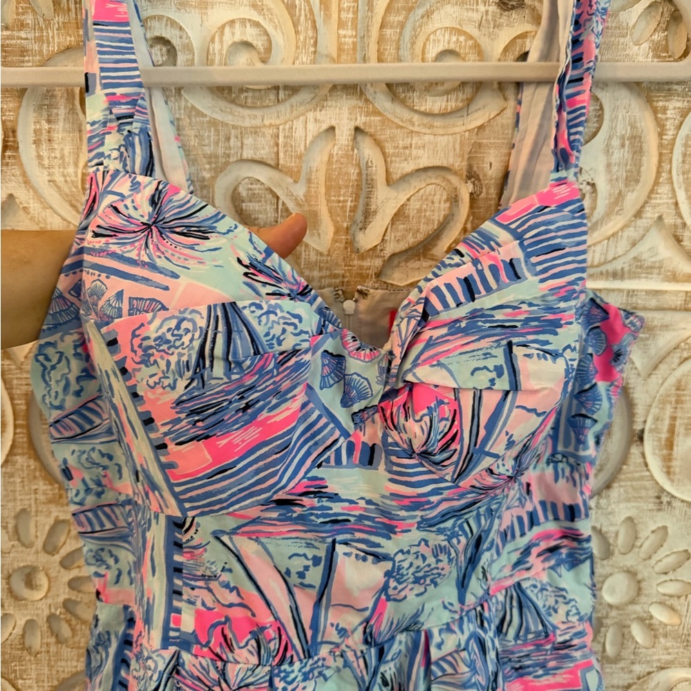 Lilly Pulitzer Pink and Blue Mini Dress - Picture 3 of 6